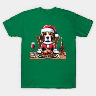 Beagle Dog Christmas Meal T-Shirt